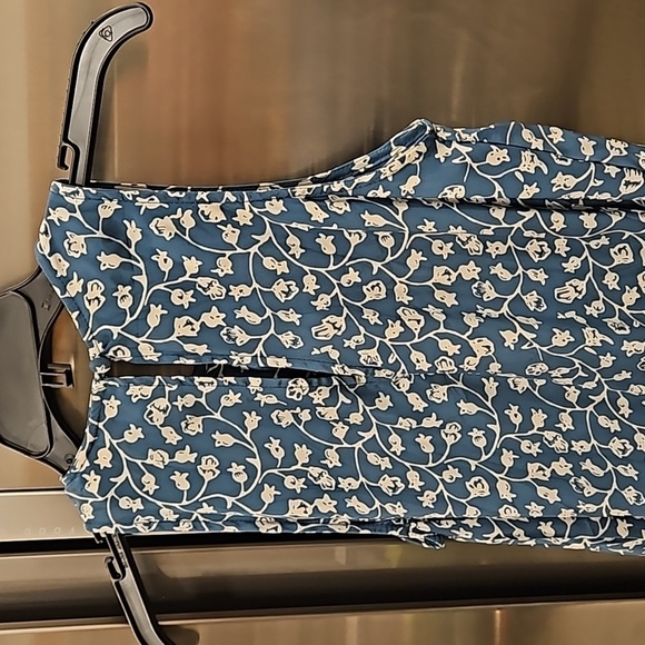 💕NATALIE MARTIN💕 Ashley Asymmetrical Midi Dress ~ Teal Pomegranite Print Small - Picture 5 of 13